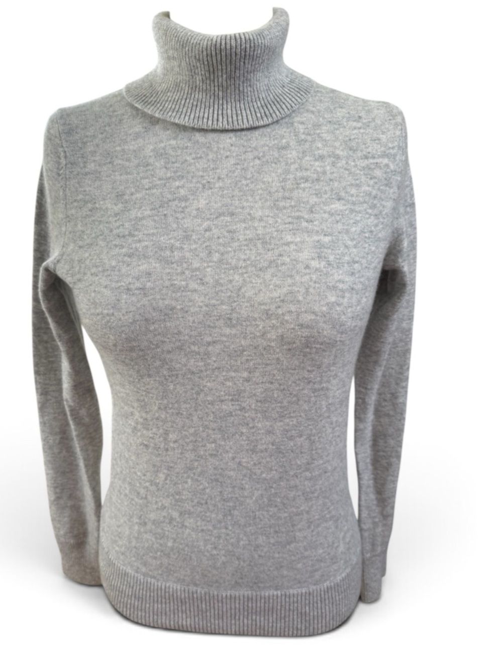 Lands' End Gray 💯% CASHMERE Women's Turtleneck Sweater